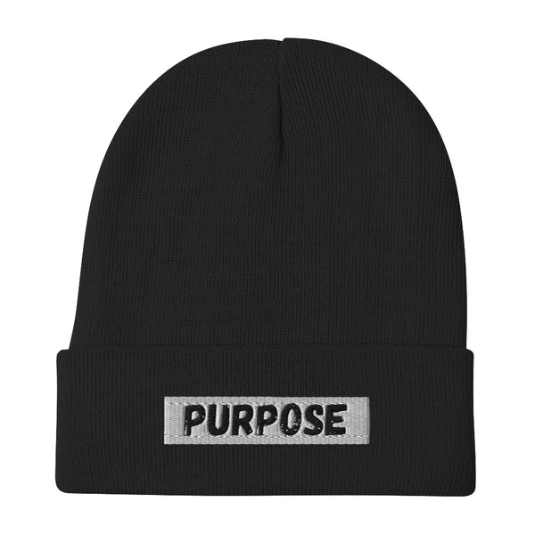 Embroidered "Purpose" Beanie